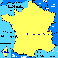 thonon les bains carte de france